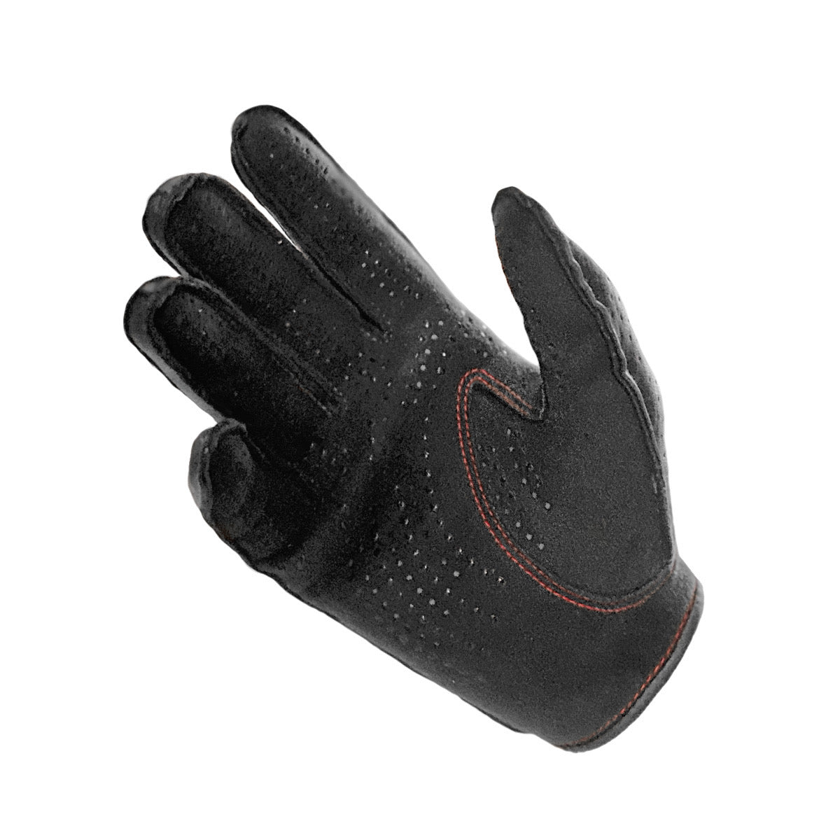 小物 LUNA MATTINO Lether grove Leather Glove with Metallic Cheetah Wrist Pattern - Black