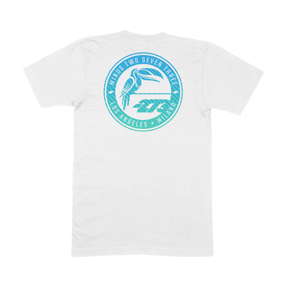 
                
                    Load image into Gallery viewer, MANAUS Tee White/Cyan/Turquoise
                
            