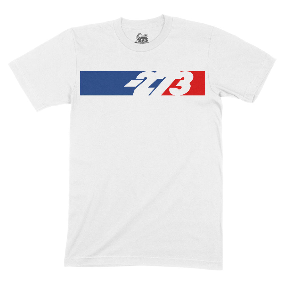 PIT Tee White/Blue/Red
